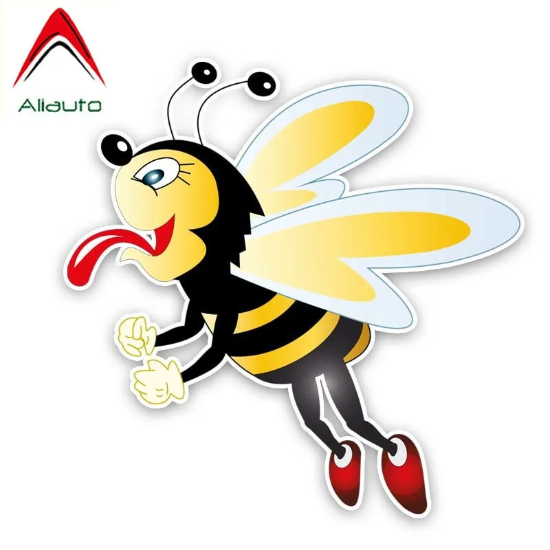 Aliauto забавная Автомобильная наклейка жадная пчела аксессуары ПВХ покрытие