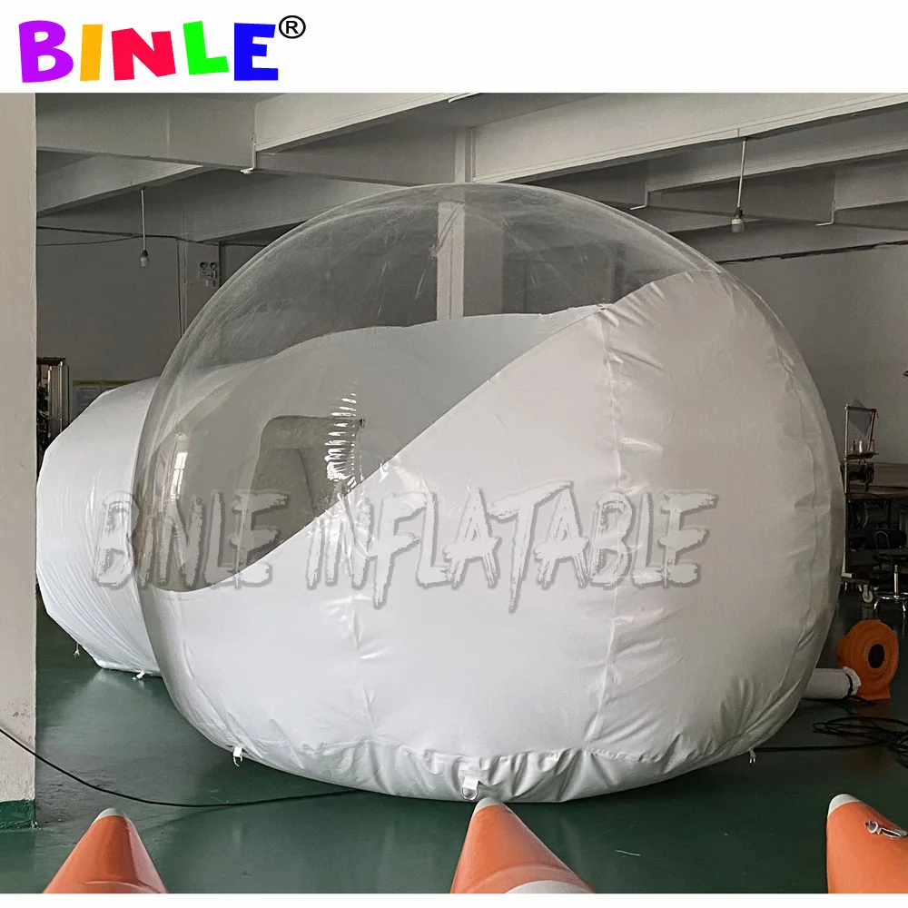 Verkaufen 5x 2,5 Meter Transparent Aufblasbare Blase Zelt, Pvc Klare Luft Dome Haus, Iglu Camping Rasen Zelt Mit 1 Zimmer 1 Tunnel Für Verkauf