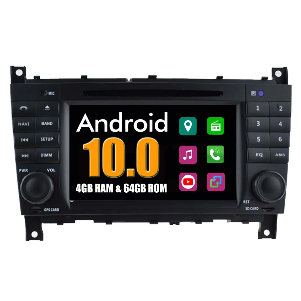 Автомобильная Мультимедийная система RoverOne Android 10 0 для Mercedes W203 W209 W219 W467 радио