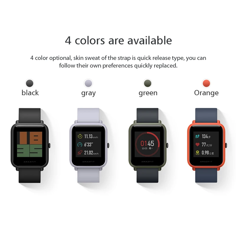 Huami Amazfit Bip Смарт-часы gps спортивные Смарт-часы Android iOS монитор сердечного ритма 45 дней Срок службы батареи IP68 всегда на дисплее