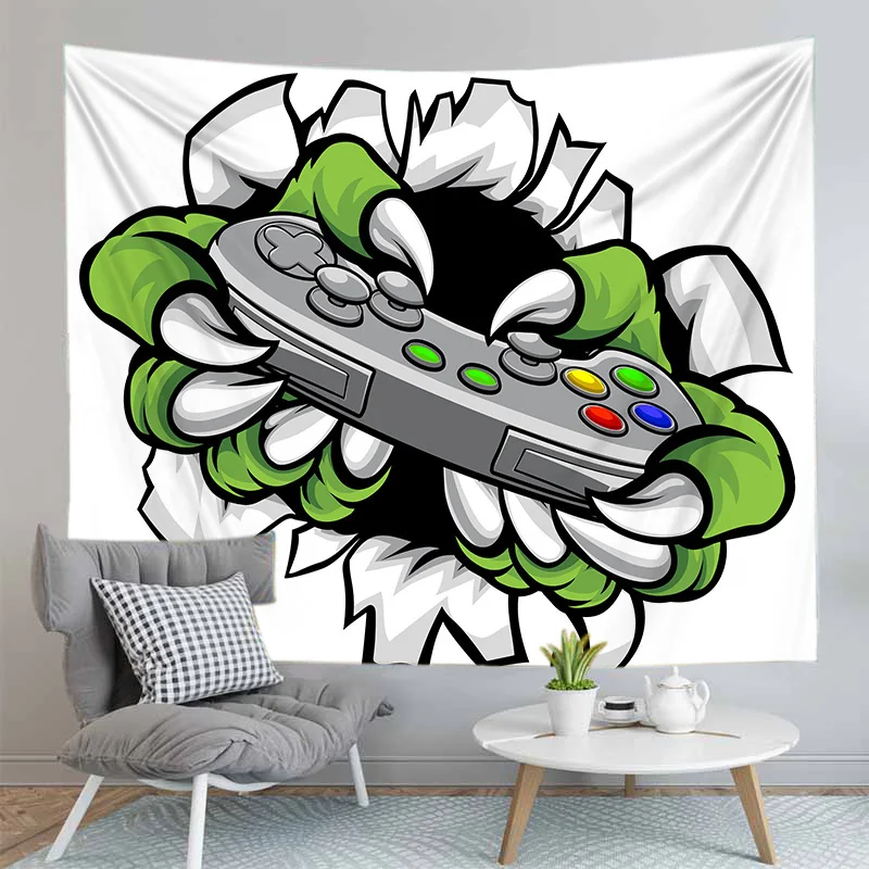 

Game Throw Tapestry Home Decor Gamepad Print Wall Hanging Blanket Bedspread Large Travel Size Mat Dropship