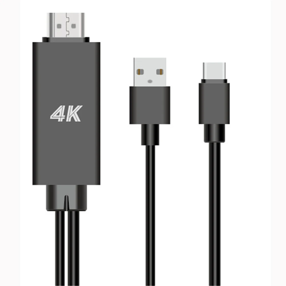 Кабель HDMI для Samsung Galaxy S8 S9 S10 Note 8 Note9 Note10 LG Macbook HD Type-C адаптер видеосъемки с телефона