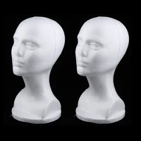 2pcs styrofoam mannequin head styrofoam head wig head female manikin head for wig hat display