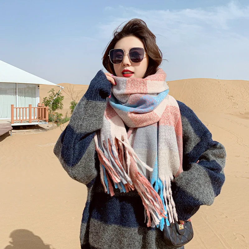 

Fashion Winter Women Cashmere Warm Scarf Girls Thick Shawl Scarves Autumn Tassel Pashmina Female Wraps Blanket Foulard Hot Sale