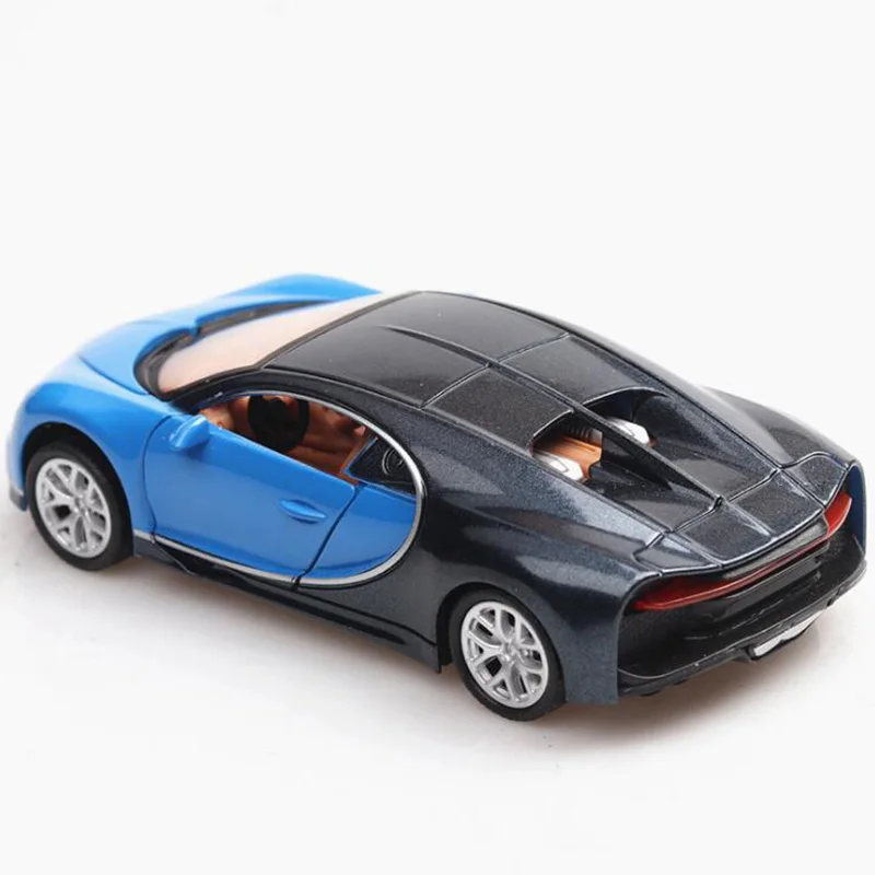 1/36 масштабная Игрушечная машина Bugatti Chiron, спортивный автомобиль из металлического сплава, литые модели автомобилей, миниатюрные игрушки для детей, детская коллекция