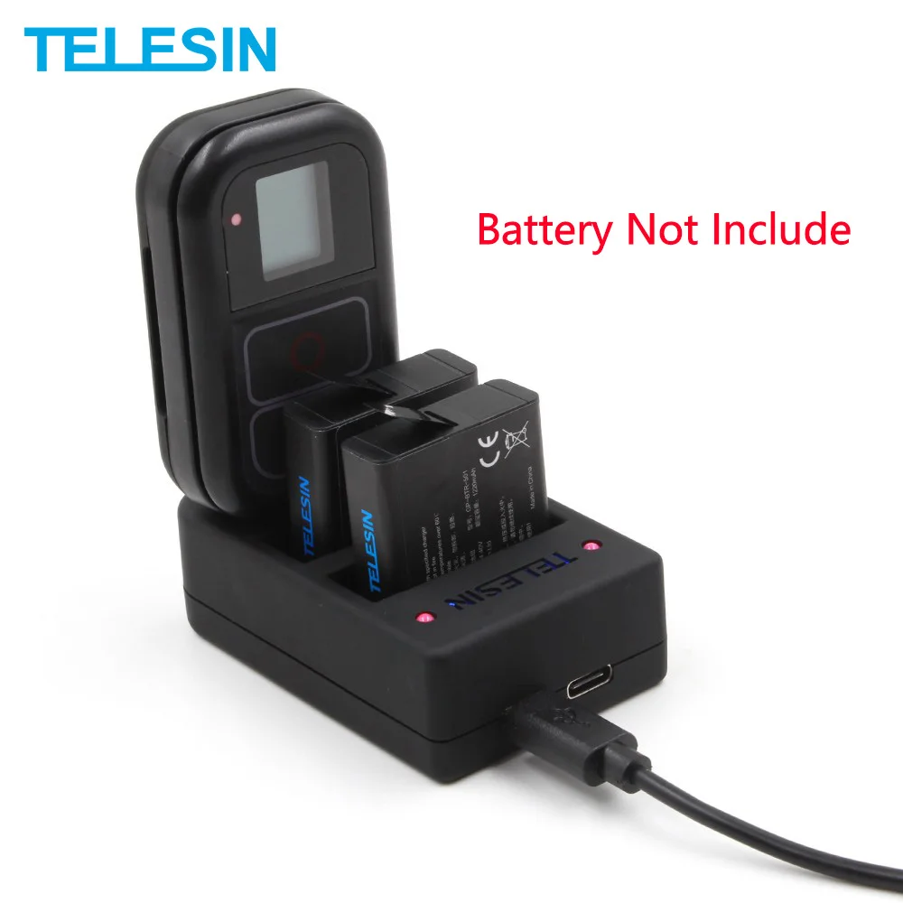 TELESIN универсальное 3-канальное USB 3 слота зарядное устройство WiFi Пульт дистанционного управления зарядное устройство для GoPro Hero 8 7 6 5 4 пульт дистанционного управления