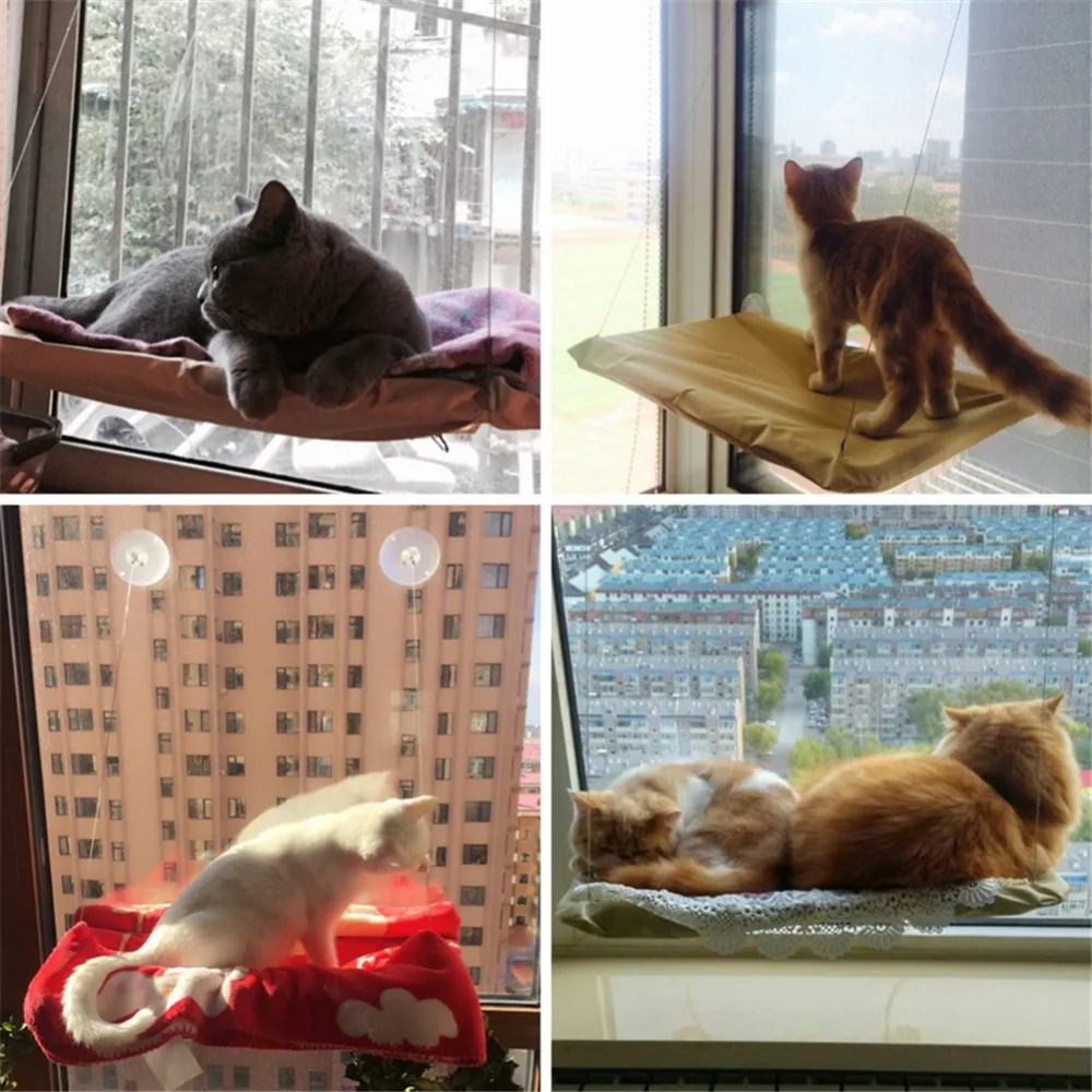 Гамак для домашних животных подвесное сиденье на присоске кошек котят | Дом и сад