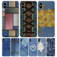 jeans cowboy denim printed silicon call phone case for apple iphone 11 13 pro max 12 mini 7 plus 6 x xr xs 8 6s se 5s cover