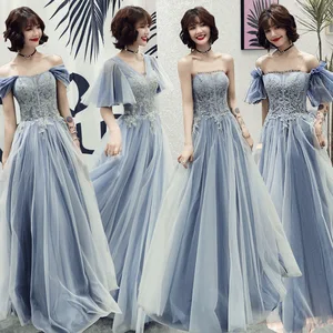 bridesmaid dresses Elegant long wedding party dress Plus size blue bridesmaid dress Tulle Robe Soiree Vestidos bridesmaid dresses Elegant long wedding party dress Plus size blue bridesmaid dress Tulle Robe Soiree Vestidos