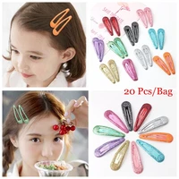 20 pcs hot sale cute styling tools glitter metal barrettes hairpins hair clips girls headwear