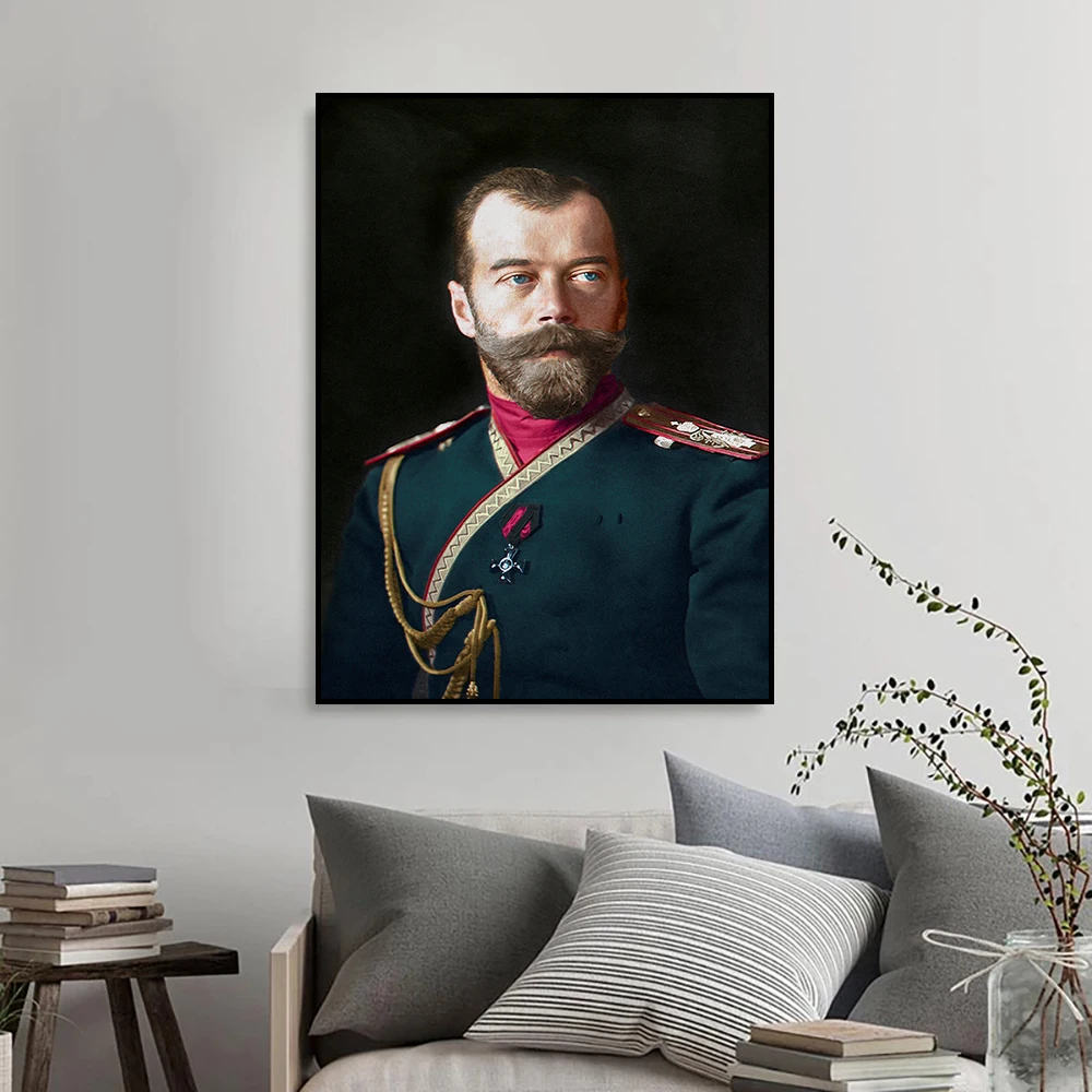 

Russian Tsar Nicholas II Portrait Picture Poster Canvas Painting Living Room Wall Art Prints Decoration Mural Modern Home Decor