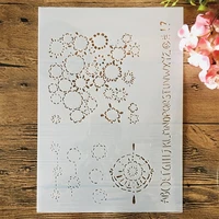 a4 29cm alphabet floral diy layering stencils wall painting scrapbook embossing hollow embellishment printing lace ruler