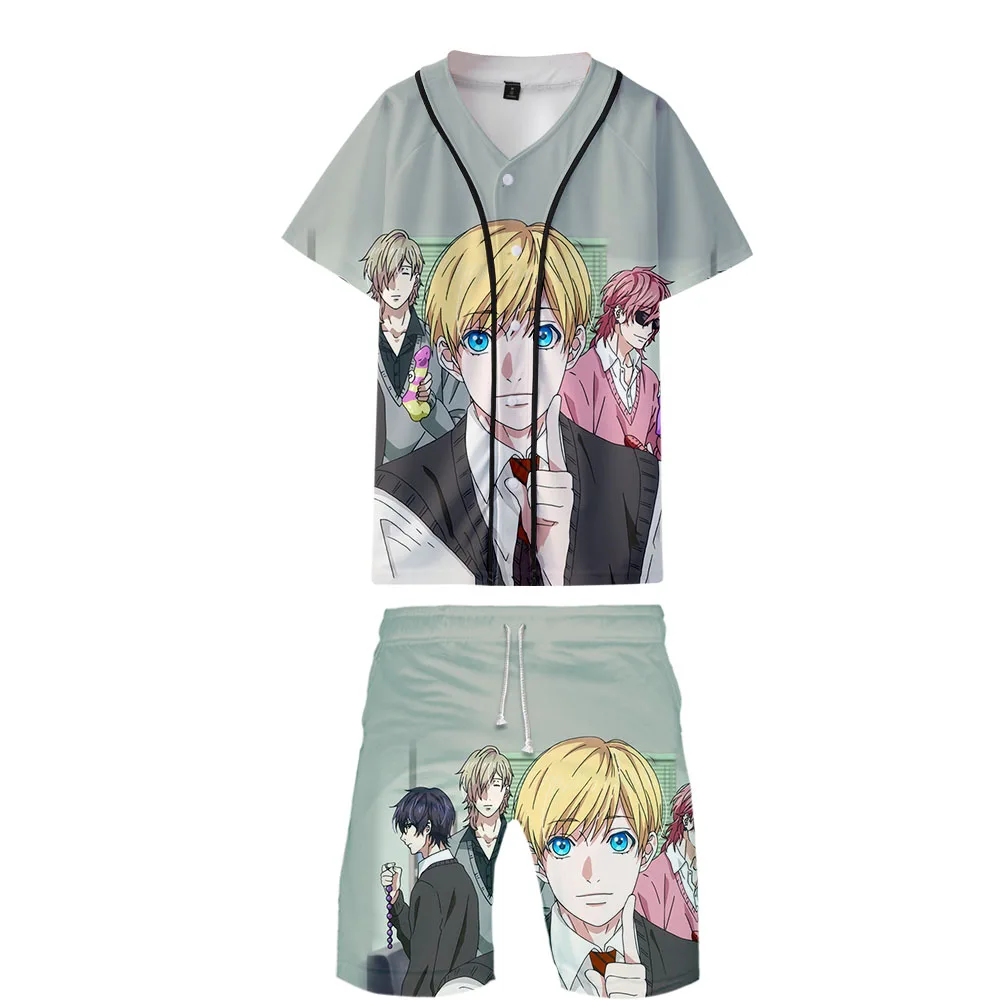 

Yarichin B Club T-Shirt 2021 Summer Two Pieces Sets Popular Baseball Shirt-Shorts Comfy Set Streetwear