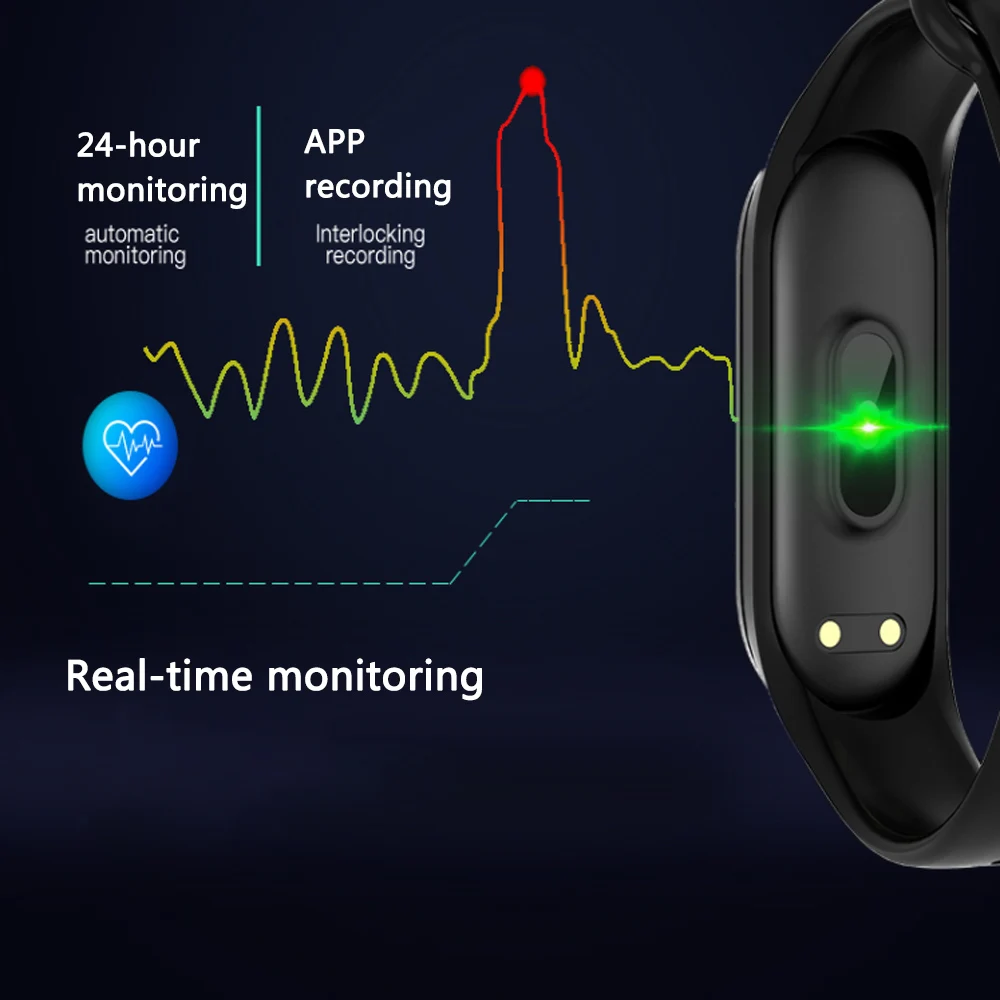 M4 Smart Band Fitness Tracker Watch smart Bracelet Women Blood Pressure Heart Rate Smartband Monitor Health Wristband | Электроника