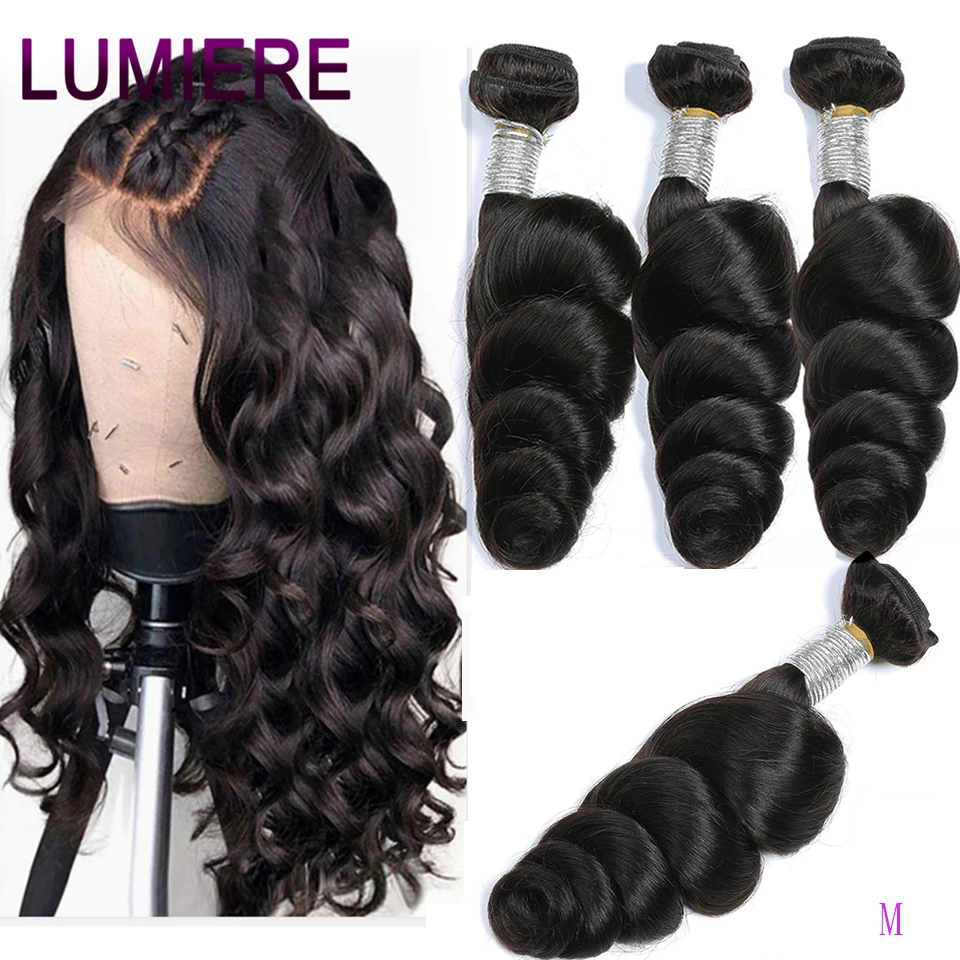 Lumeire перуанские волосы волнистые пряди 100% человеческие 3/4 в комплекте 10 28 дюймов