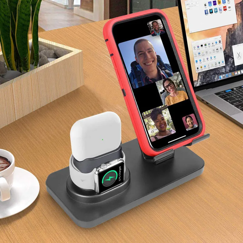 

Tablet Stand Airpods Pro / 1/2 Stand Watch Stand Phone Stand 3 in 1 Charging Station for Apple Watch Series 5/4/3/2/1