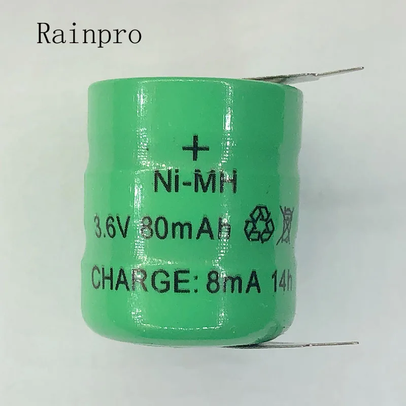 Никель-металлогидридные аккумуляторы Rainpro 2 шт./лот 3 6 В 80 мАч | Электроника