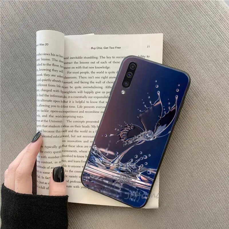 

Water drop raindrop mood fashion Phone Case For Samsung galaxy S note 7 8 9 10 20 fe edge A 6 10 20 30 50 51 70 lite plus Soft