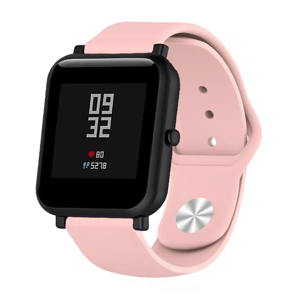 pink 18 мм 20 мм 22 мм силиконовый ремешок для huawei/Withings/samsung Galaxy/gear s3/Amazfit Bip Смарт-часы замена Широкие ремешки - Цвет ремешка: pink