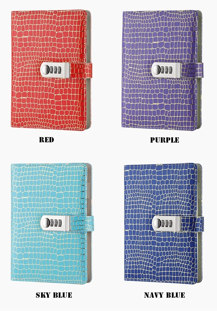 8 цветов блокировка паролем блокнот A5 UP бумажный процесс позолоты Бизнес офис и