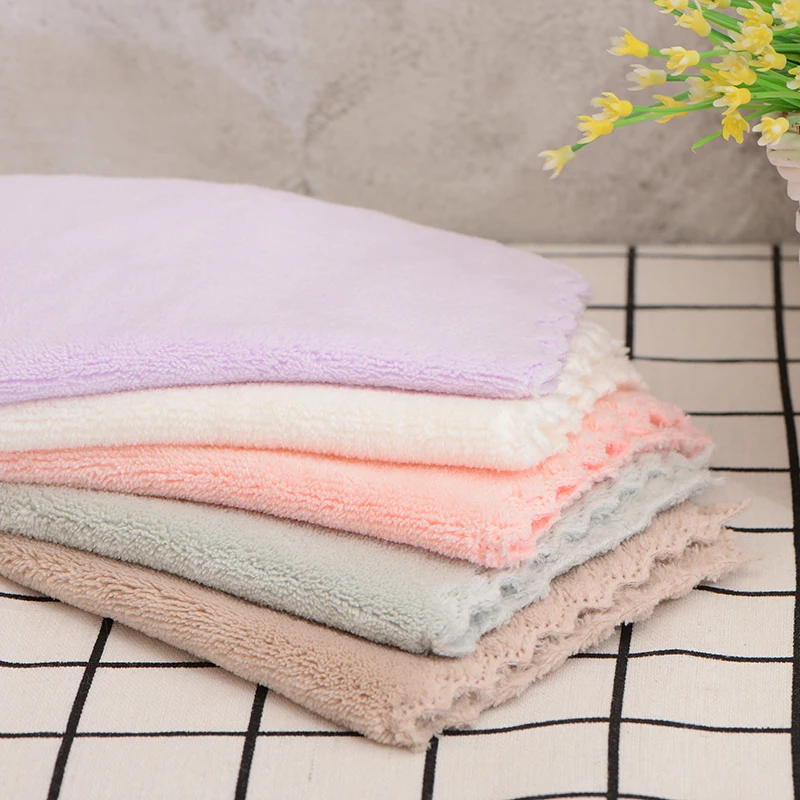 

Hydrophilic Cloths Coral Fleece Baby Towel Infant Children Face Bathroom Velvet Towel Handkerchief Serviettes