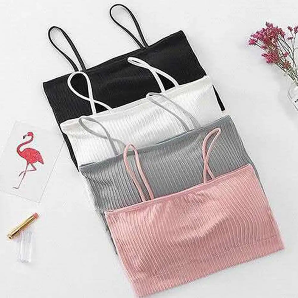 

60% Dropshipping!!Girl Sling Sleeveless Padded Bandeau Crop Tube Top Bra Vest Strappy Underwear