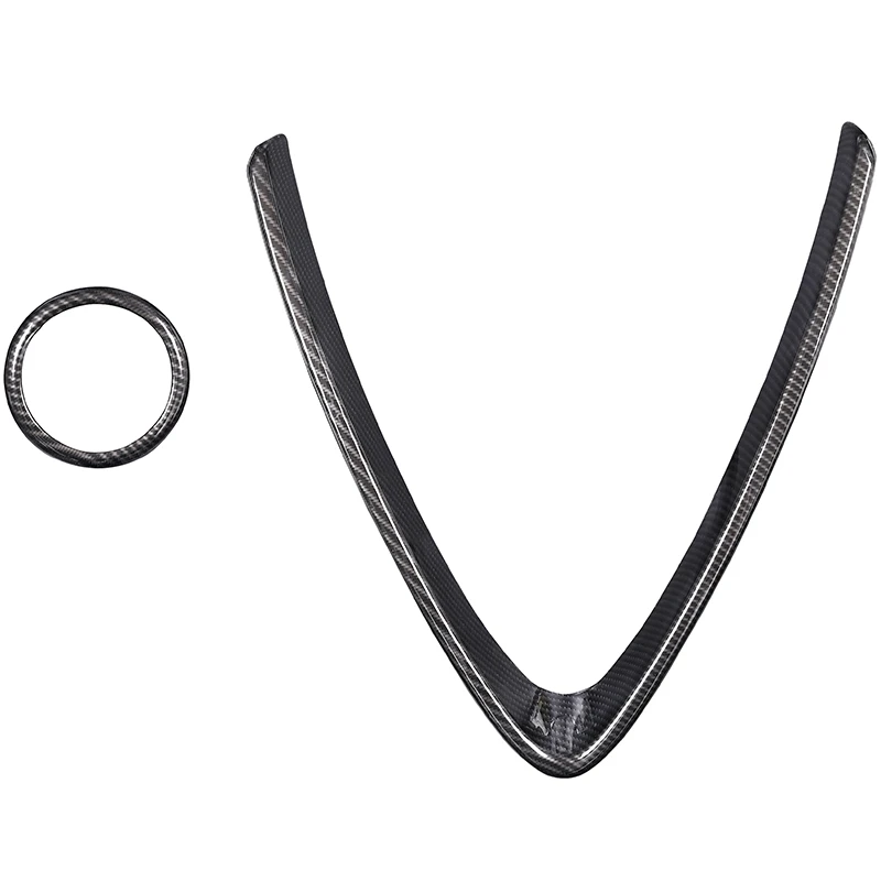 

2Pcs Carbon Fiber Style ABS Plastic Front Grill Decoration Frame Trim for Alfa Romeo Stelvio 2017 2018 Parts