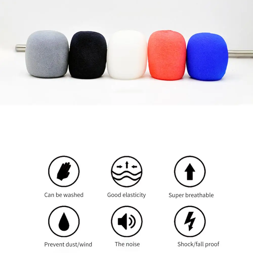 

10pcs Microphone Foam Mic Sponge Cover Professional Studio Windscreen Protective Grill Shield Microphone Cap