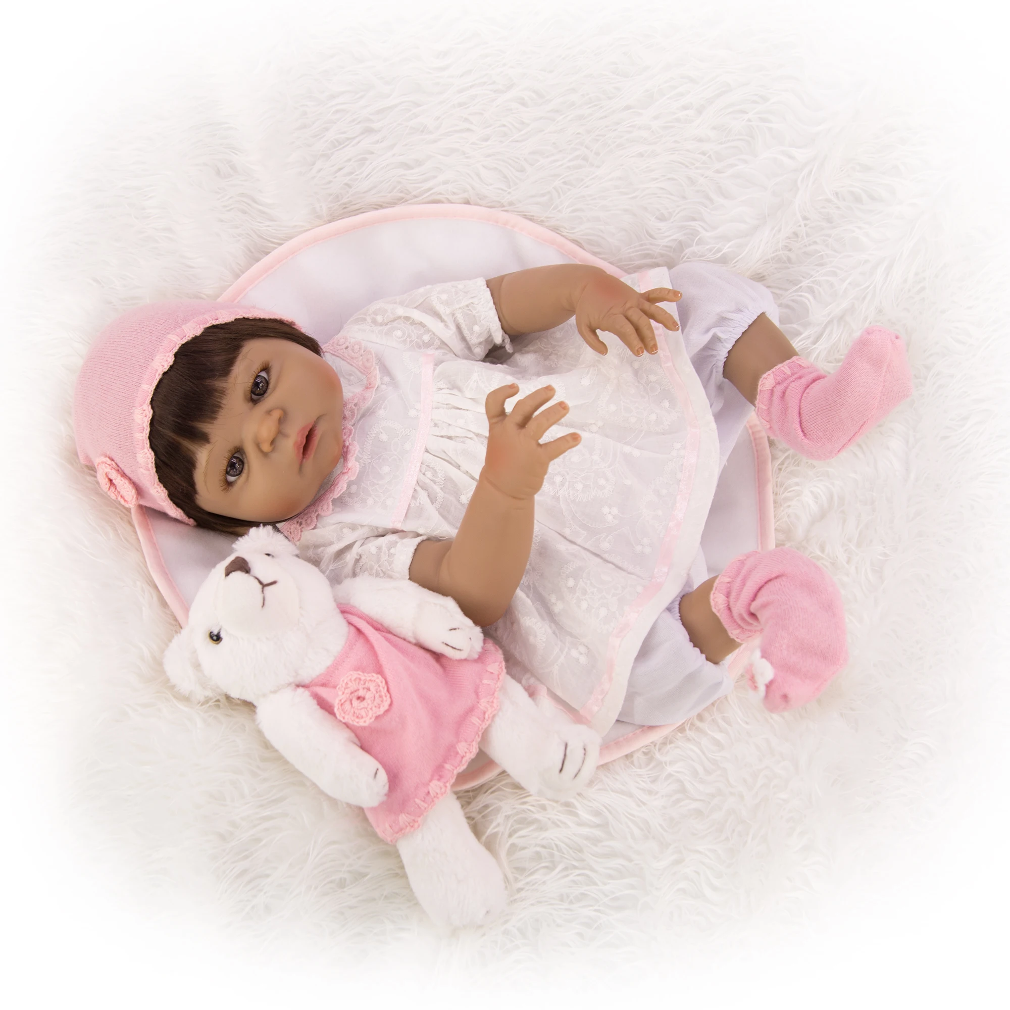 57 см силиконовые куклы для новорожденных Реалистичная Модная Кукла игрушка