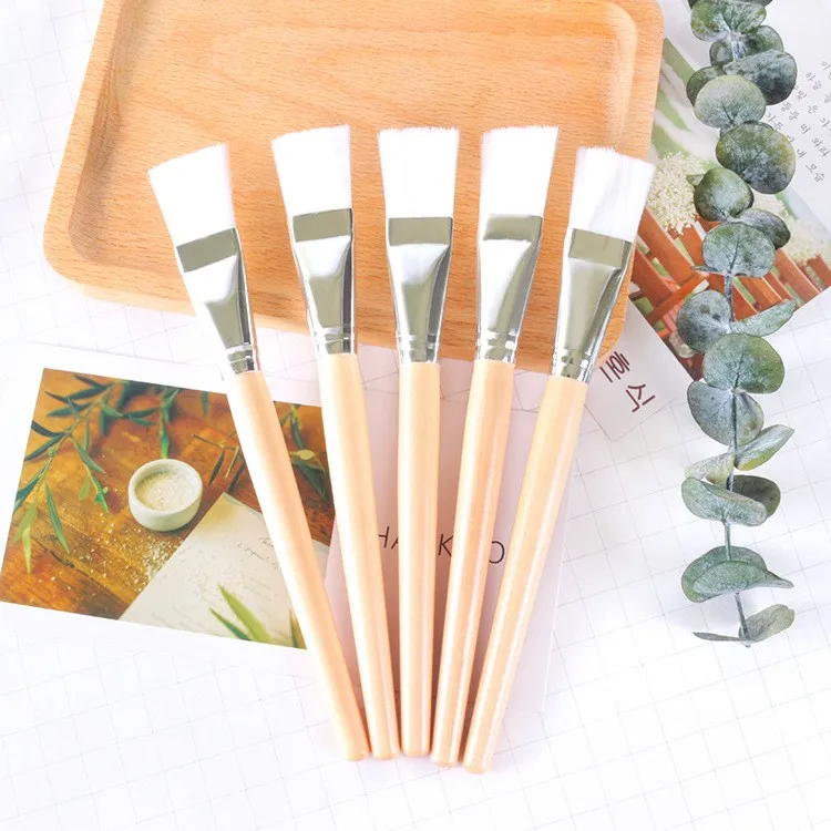 10 шт. деревянная маска кисти мягкие для макияжа набор красоты портативная кисть