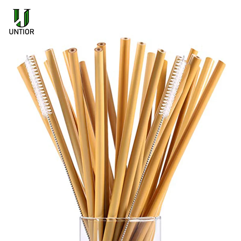 Натуральная Органическая Бамбуковая соломинка многоразовые Экологически