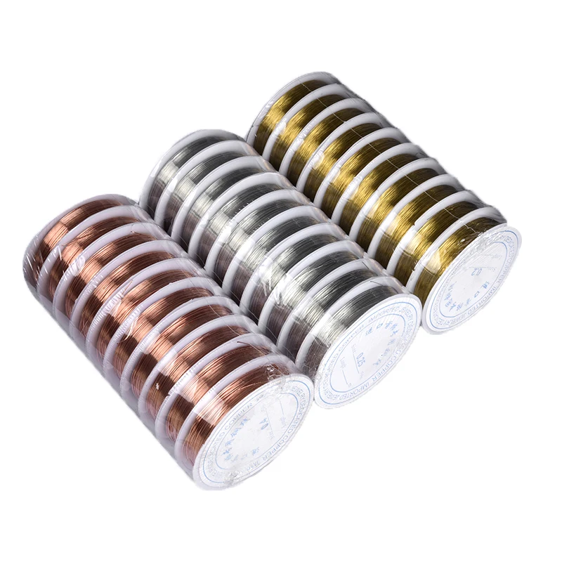 

10 Roll Sturdy Copper Wire Dia 0.2 0.3 0.4 0.5 0.6 0.7 0.8 1 mm Thread Metal String Line Beads For DIY Jewelry Making Supplies