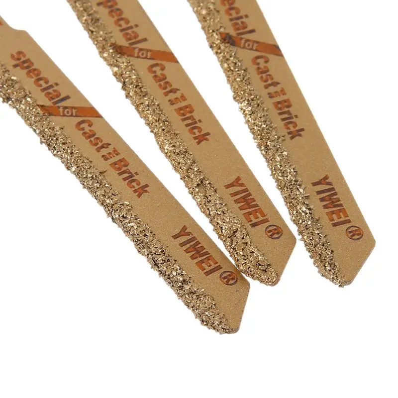 

3pcs 3" T150 Carbide Grain 50 Grit T-Shank Jigsaw Blades Ceramic Tile Cutting Tool New