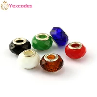 2pcslot resin opaque charms faceted beads diy beaded making women and children fine bracelet accessories