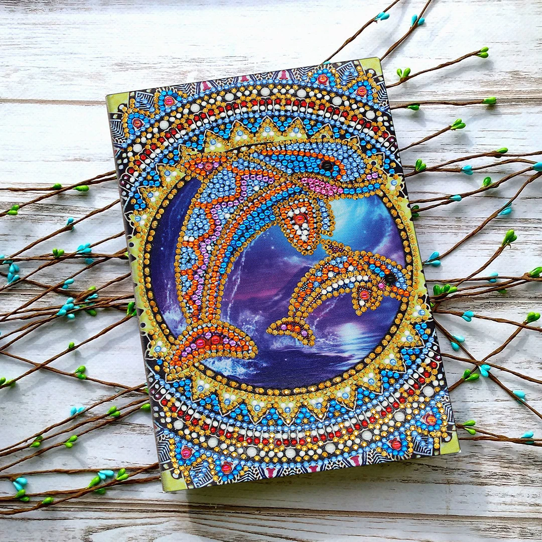 

Diamond Painting Notebook Diary Book DIY Special Shaped Diamond 64 Pages A5 Notebook Embroidery Cross Stitch Craft