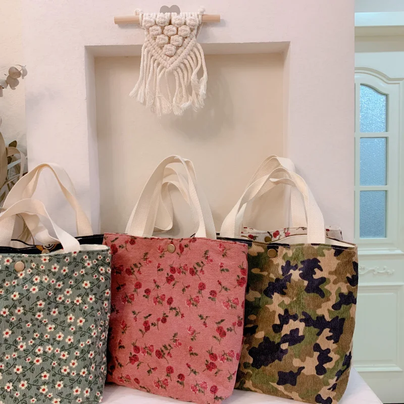 Модная Вельветовая сумка для мамы осени и зимы с цветочным рисунком пряжкой |