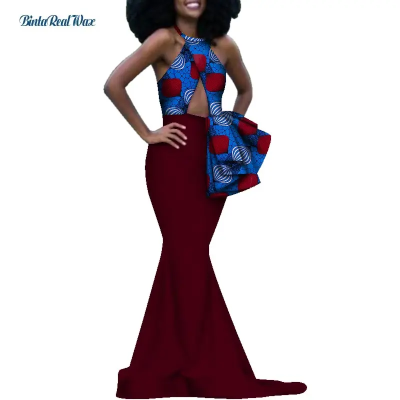 Платье женское с Африканским принтом пикантное ДРАПИРОВАННОЕ длинное