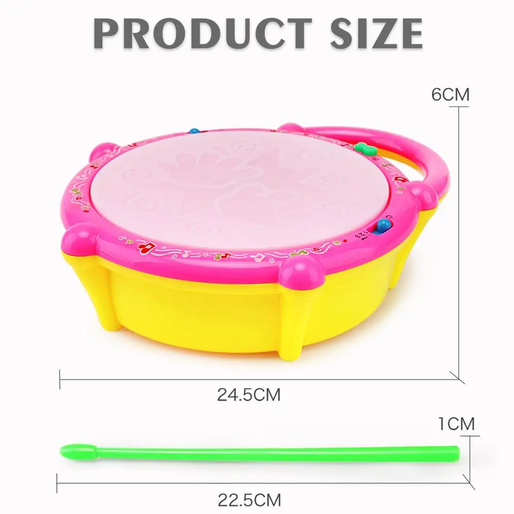 Мини барабанная Музыкальная погремушка для детей обучающая игрушка маленьких