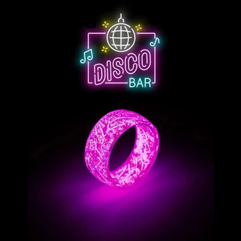 HIYONG 2019 New Design Luminous Rings Fashion Ring Hip-Hop Glowing In The Dark Engagement For Women Men Jewelry | Украшения и
