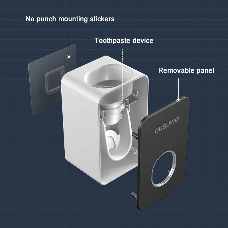 Новые автоматические соковыжималки для зубной пасты настенный стенд набор