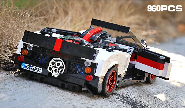 Креативная серия Moc Technic Ниссан GTR R35 скорость хром, Ванадий Набор автомобилей строительные блоки кирпичи модель игрушки 20518