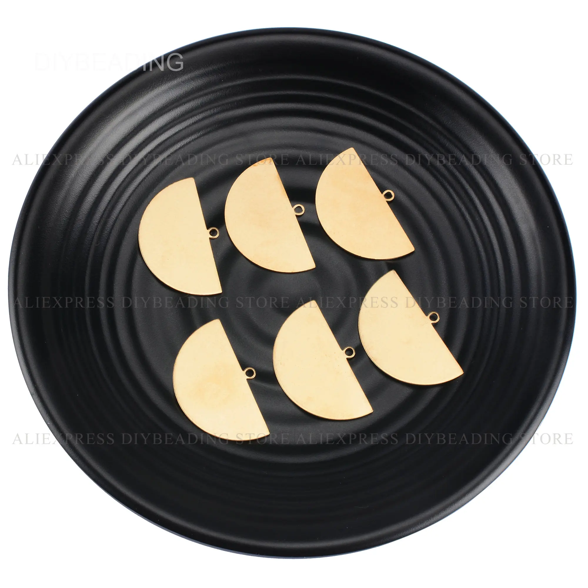 Штамповочная бирка для ювелирных изделий пустая полукруглая фурнитура