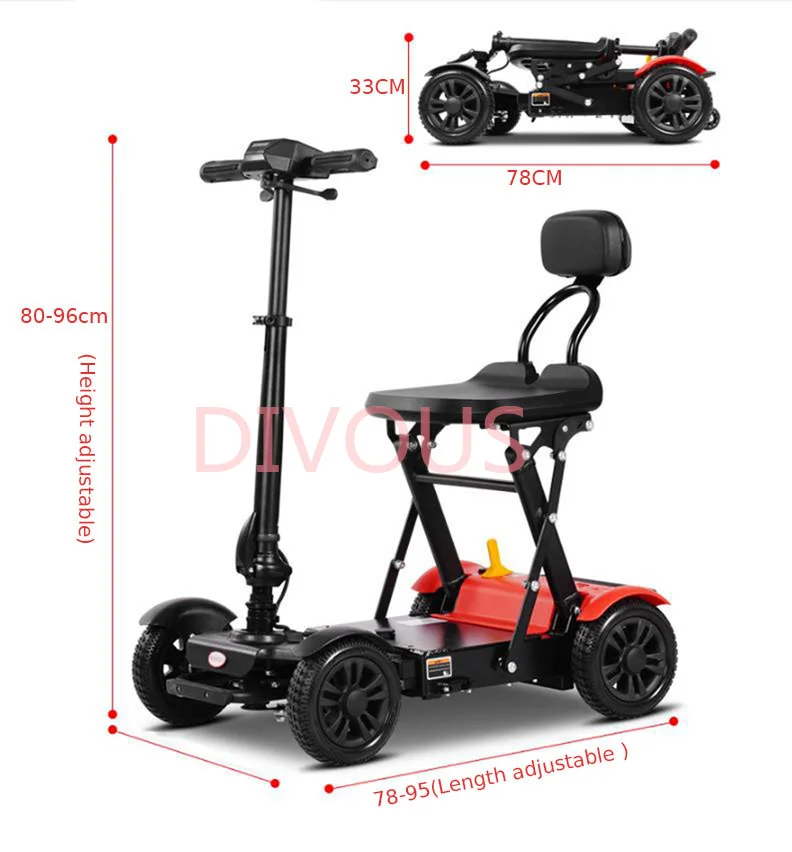 

Free Shipping New Elderly Disabled Electric Scooter