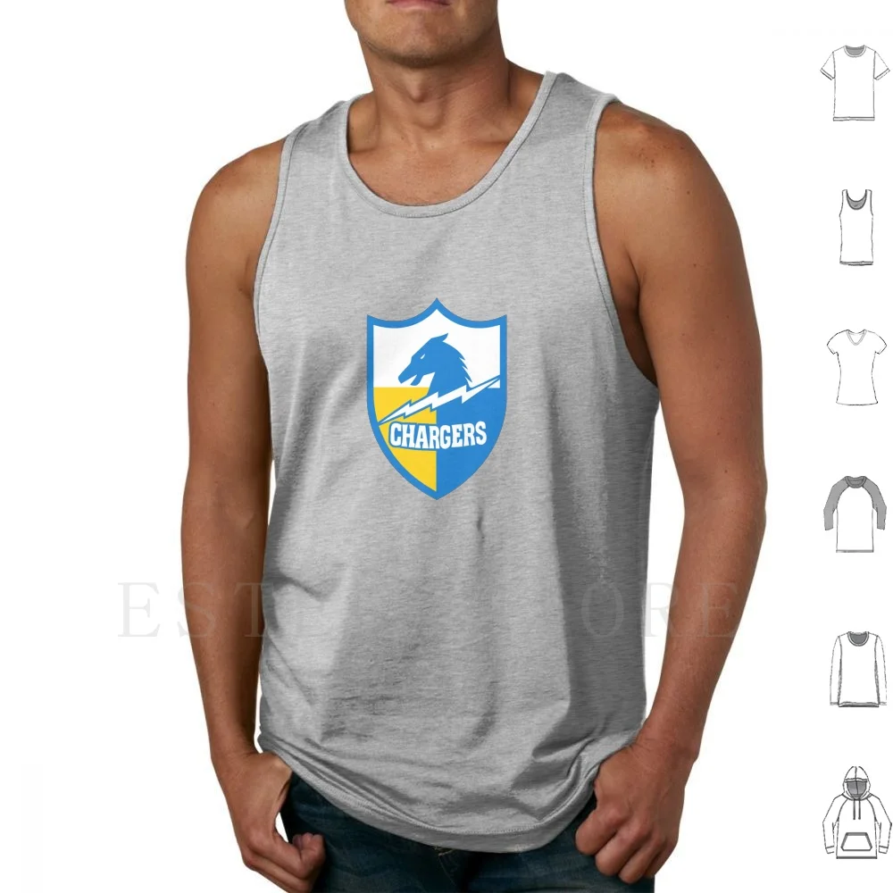 

Chargers-San Diego Tank Tops Vest Cotton Logo