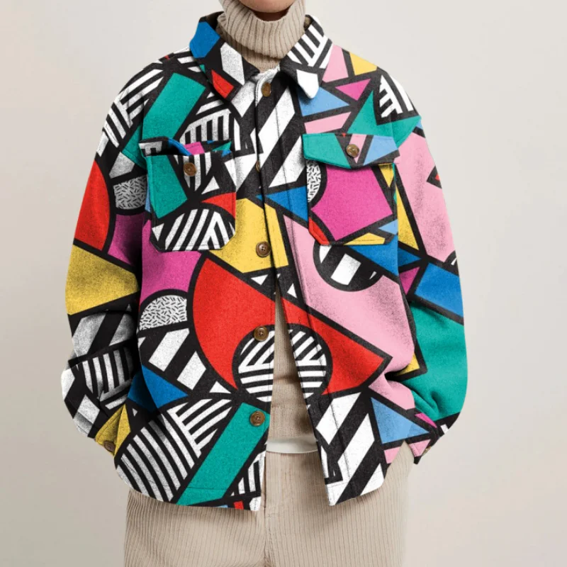 Мужская повседневная куртка свободная рубашка топы для молодежи модная мужская