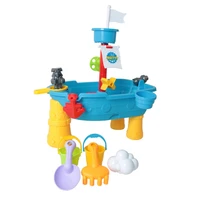 outdoor sand and water activities play table with ship design splashing summer fun toy scoops boats spades for children