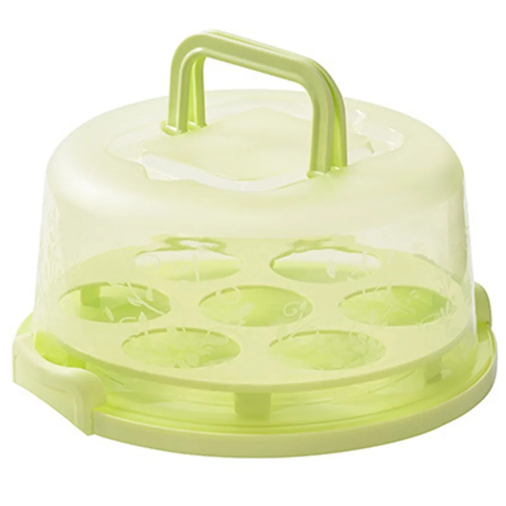 

Portable Cake Storage Box Round Birthday Wedding Kitchen Baking Container Holder Cake Box Cupcake Dessert Fruit Storage Carrier