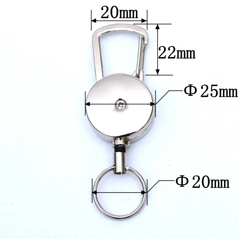 

1 Pc Outdoor Anti-theft Telescopic Wire Rope Keychain Small Portable Outdoor Gadgets Retractable Chain Return Key Ring Holder