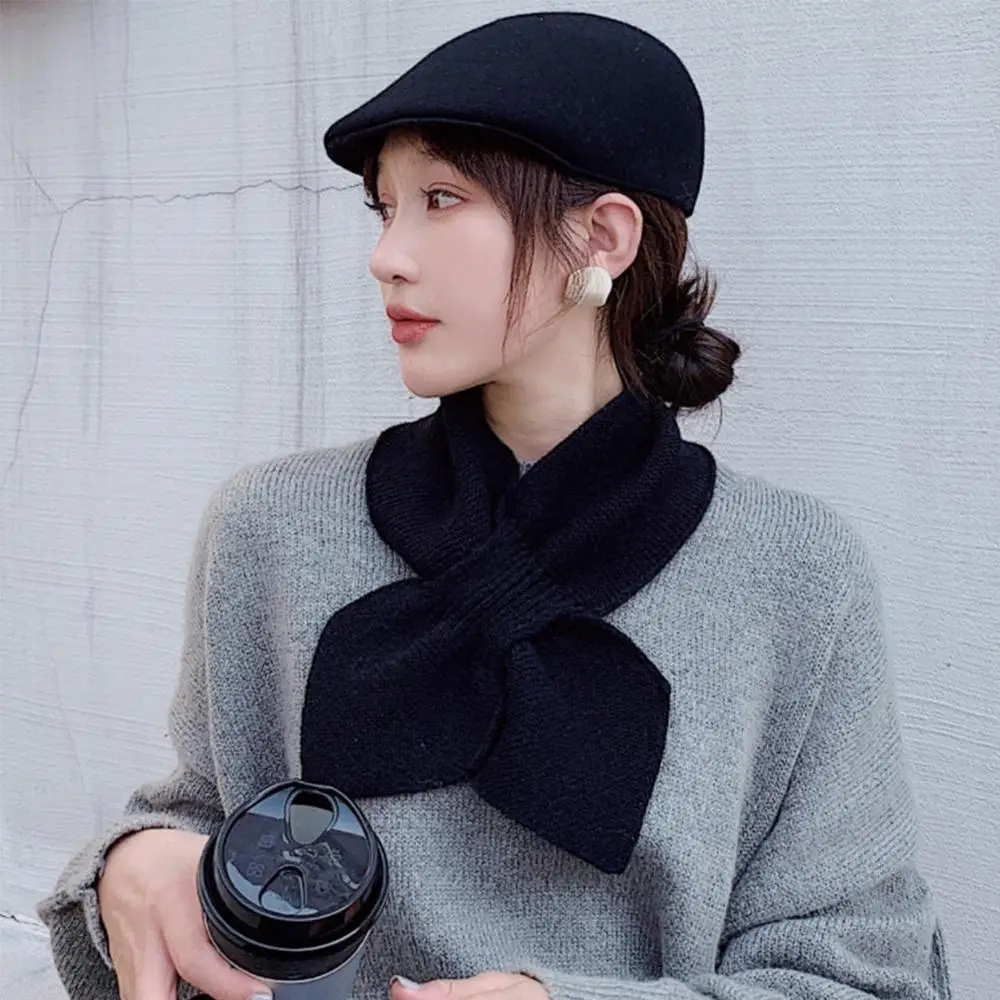 Женская Повседневная однотонная шаль с крестиком сохраняющая тепло на лямках