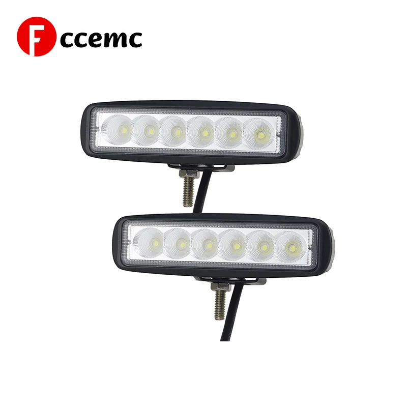

Fccemc 6 Inch Light Flood Spot Led Work Light Driving Lamp For Auto Motorcycle Truck Tractor Trailer Boat Offroad 12V-24V
